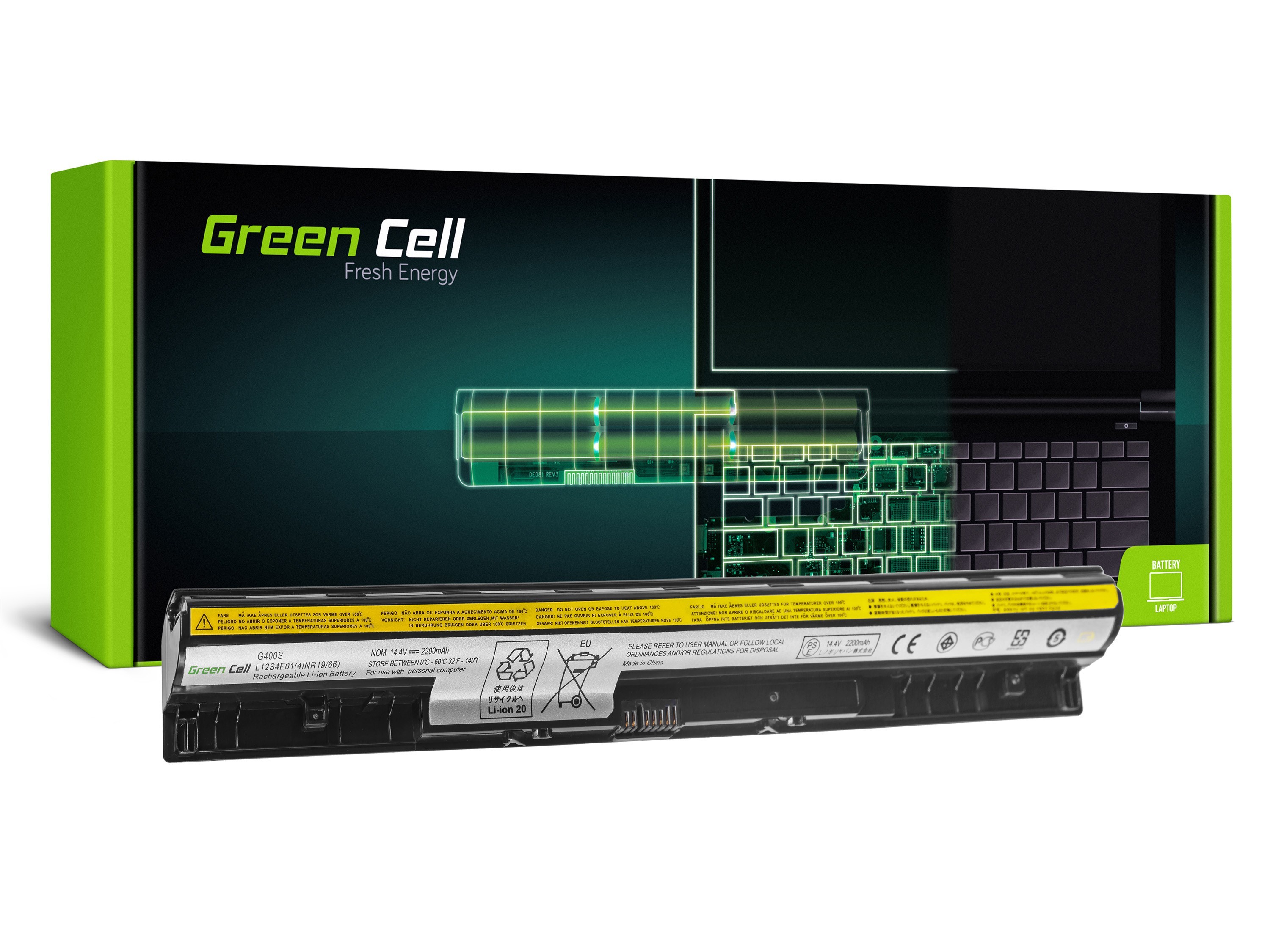 Green Cell Battery for Lenovo Essential G400s G405s G500s / 14,4V 2200mAh