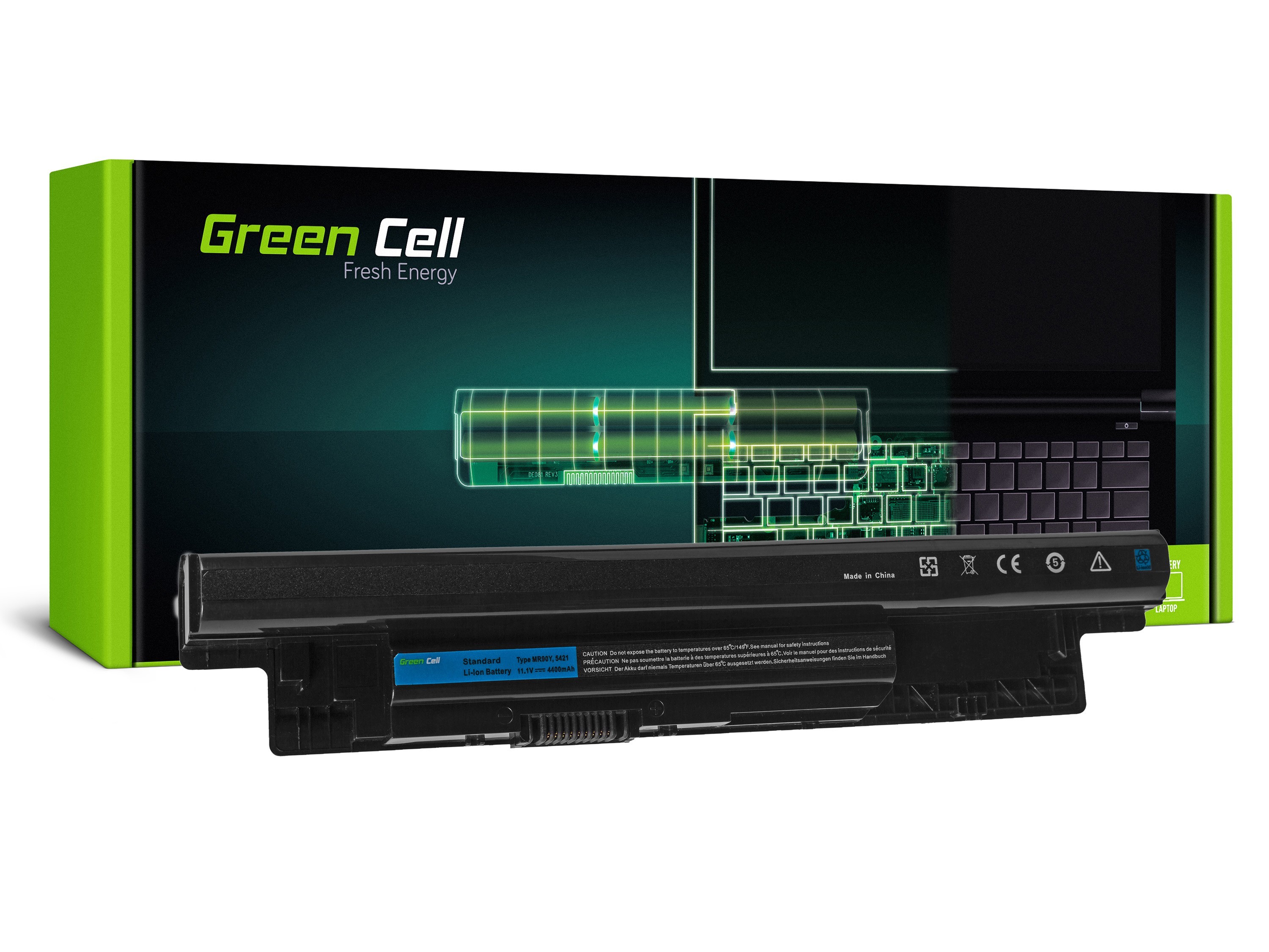 Green Cell Battery for Dell Inspiron 3521 5521 5537 5721 / 11,1V 4400mAh