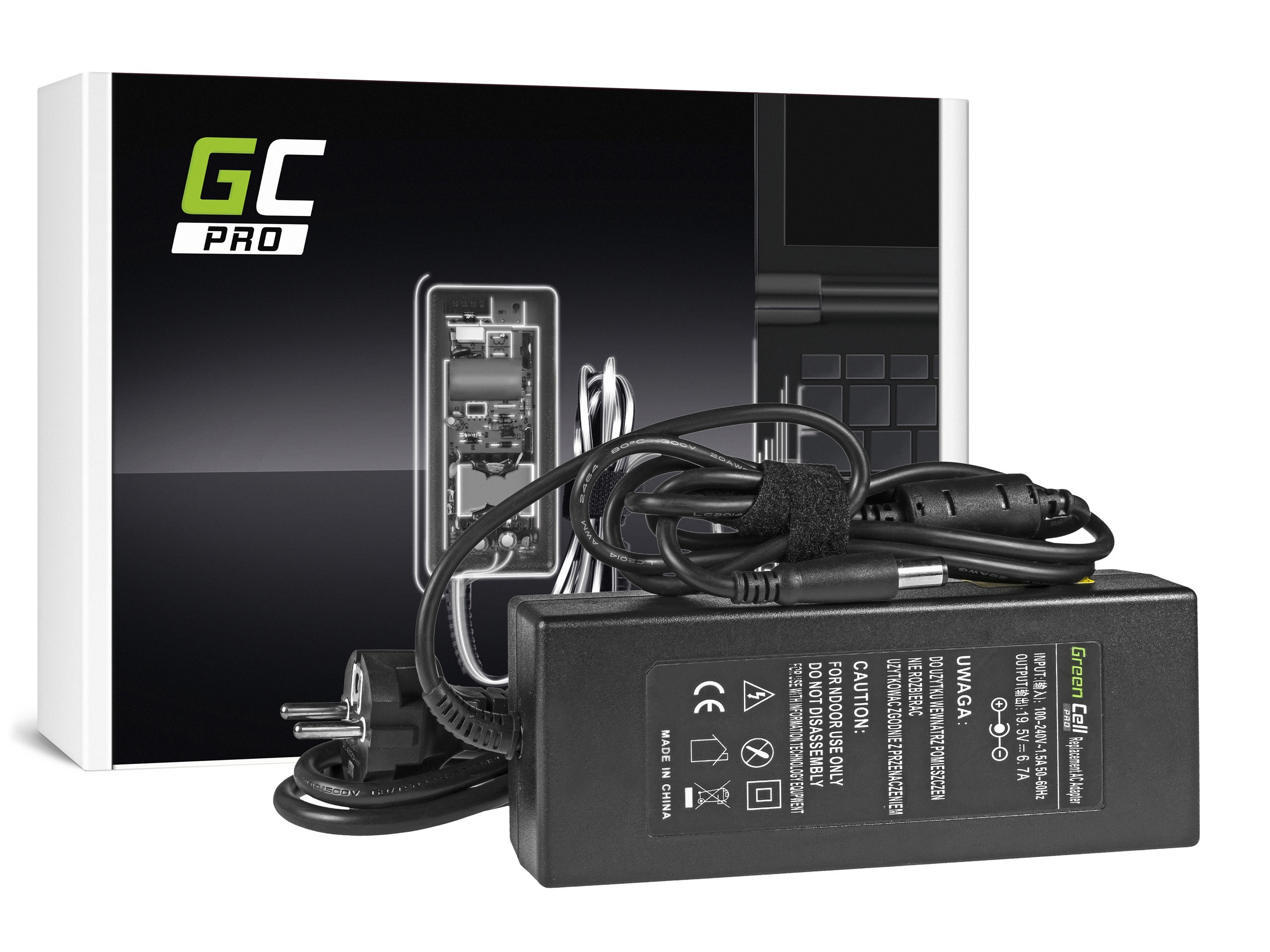 Green Cell PRO Charger | AC Adapter for Dell 130W / 19.5V 6.7A / 7.4mm-5.0mm
