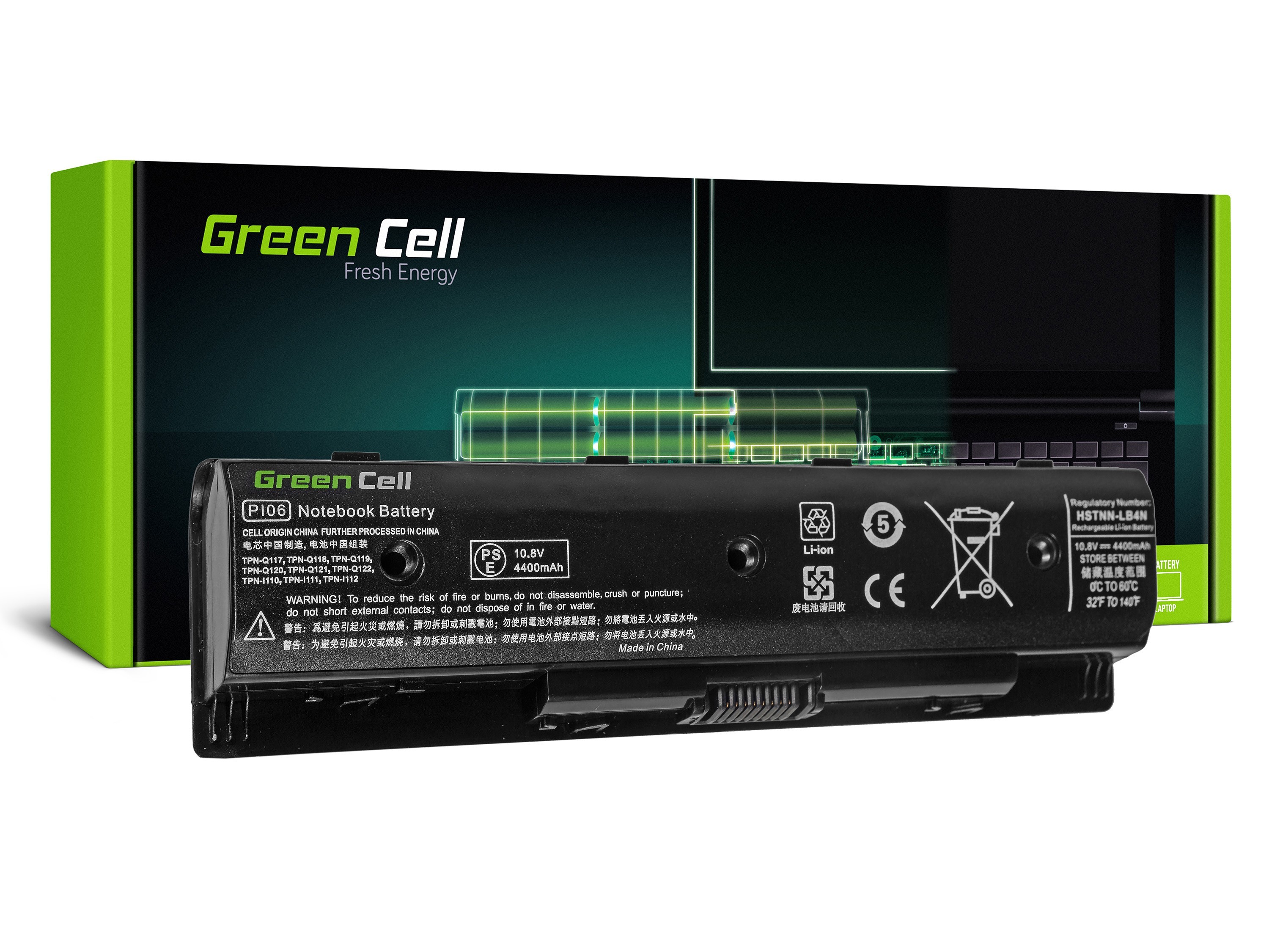 Green Cell Battery for HP Pavilion 14 15 17 Envy 15 17 / 11,1V 4400mAh