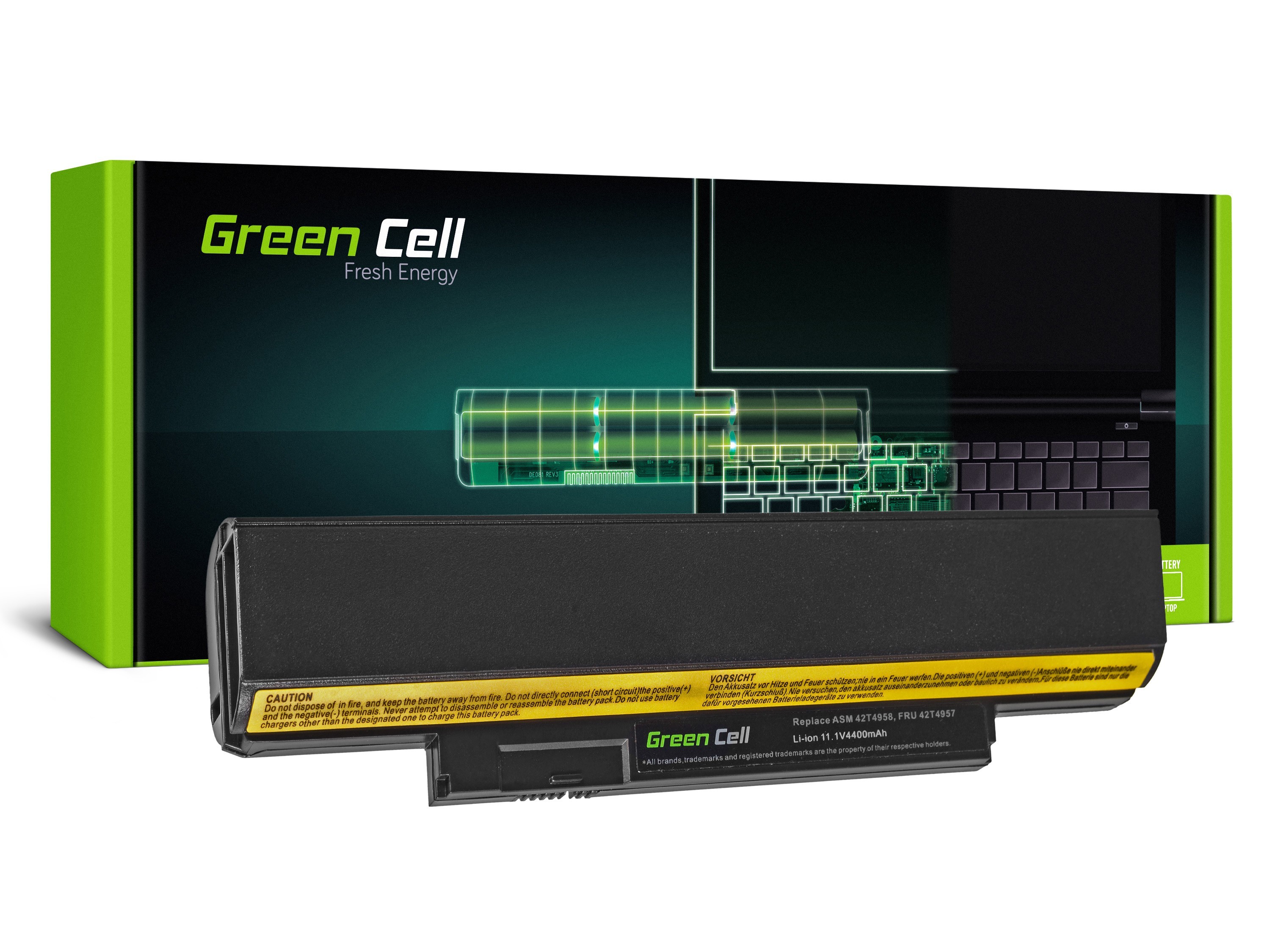 Green Cell Battery for Lenovo ThinkPad L330 X121e X131e X140e / 11,1V 4400mAh