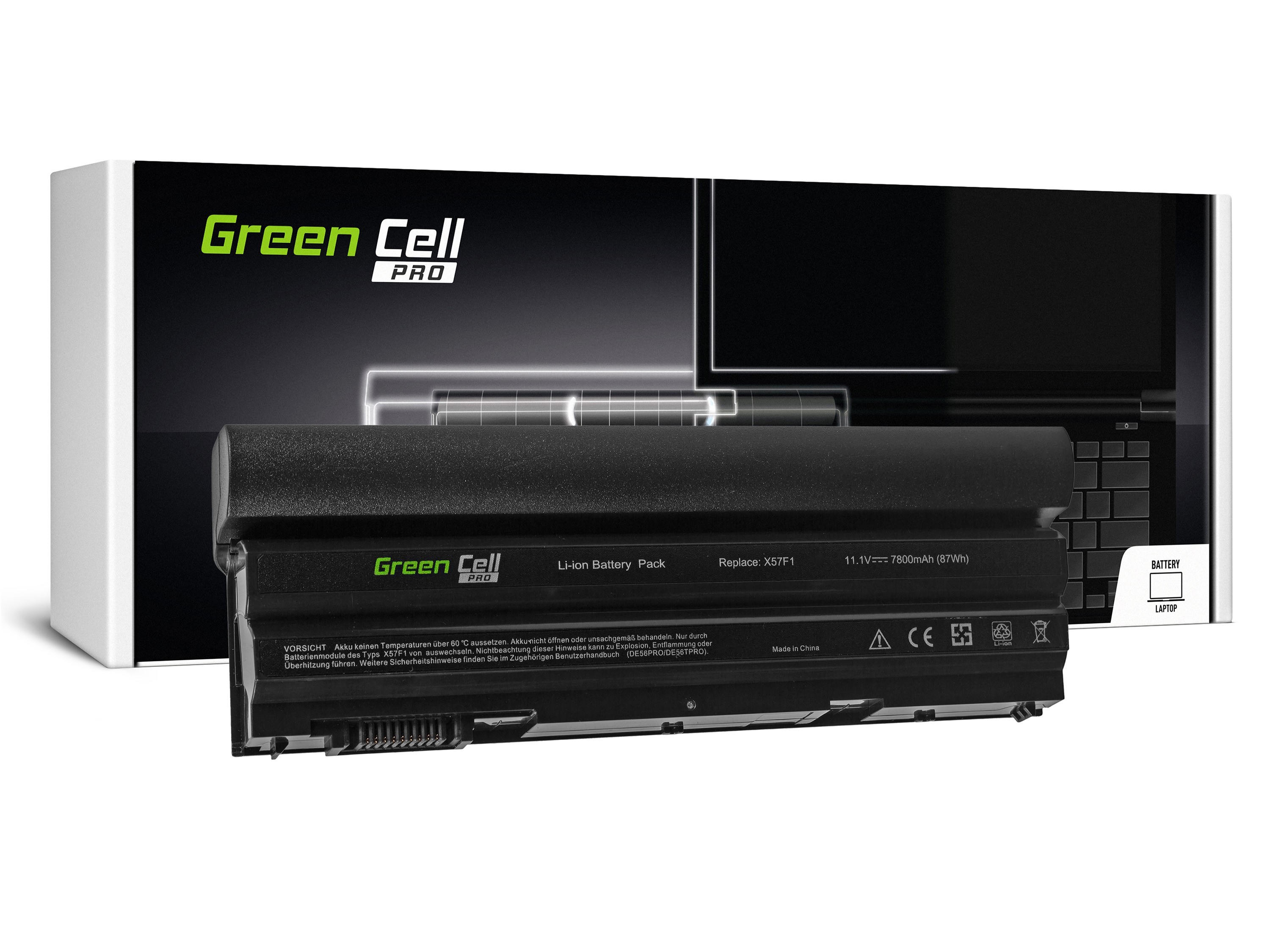 Green Cell PRO Battery for Dell Latitude E5520 E6420 E6520 E6530 (rear) / 11,1V 7800mAh