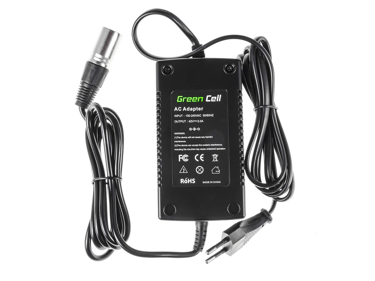 Green Cell ® Charger for Batteries for Electric Bikes 36V 2A