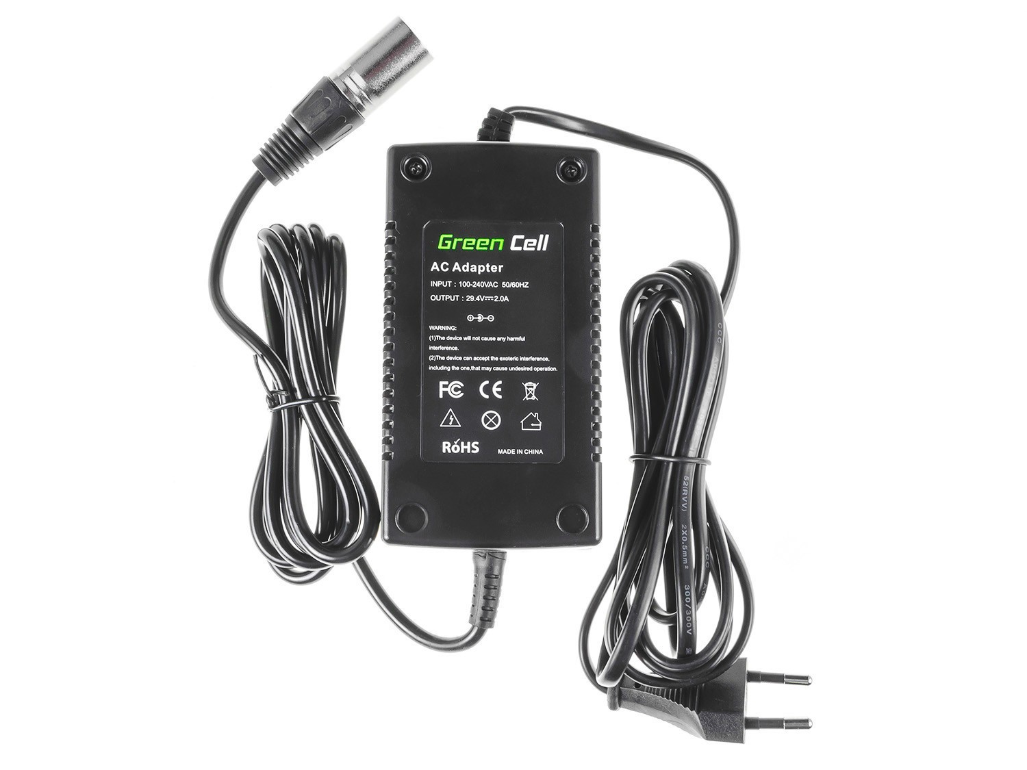 Green Cell ® Charger for Batteries for Electric Bikes 24V 2A