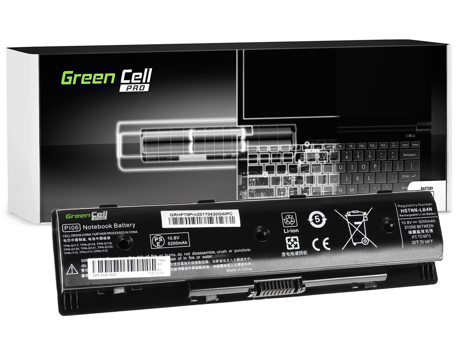 Green Cell PRO Battery for HP Pavilion 14 15 17 Envy 15 17 / 11,1V 5200mAh