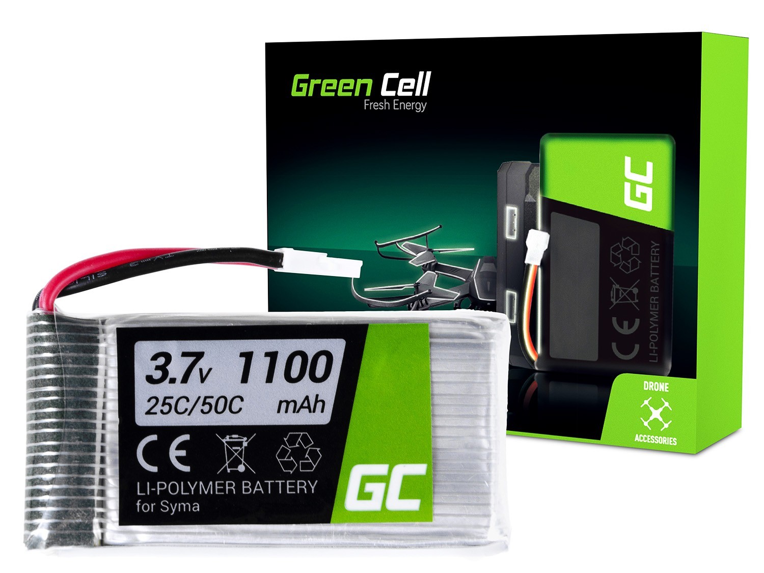 Bateria Akumulator Green Cell do Syma X5SC X5SW Explorers 3.7V 1100mAh
