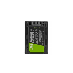 Bateria Green Cell ® NP-FH50 do Sony DCR-HC45, DCR-SR300E, DCR-SR70, DCR-SX50E 7.4V 650mAh
