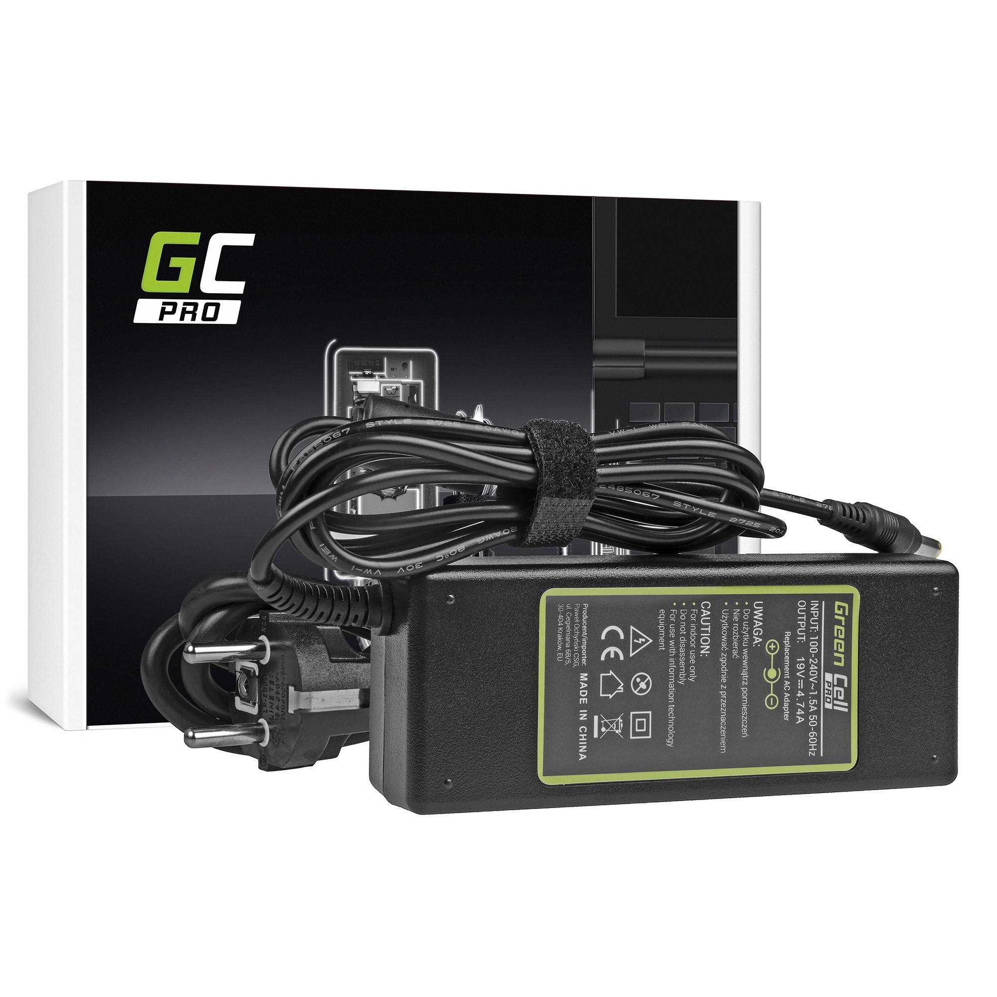 Green Cell PRO Charger / AC Adapter for HP Compaq NC6000  NX6100 NX8220 19V 4.74A
