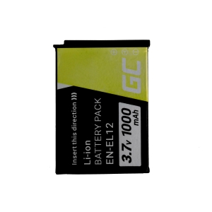 Green Cell Digital Camera Battery for Nikon Coolpix AW100 AW110 AW120 S9500 S9300 S9200 S9100 S8200 S8100 S6300 3.7V 1000mAh