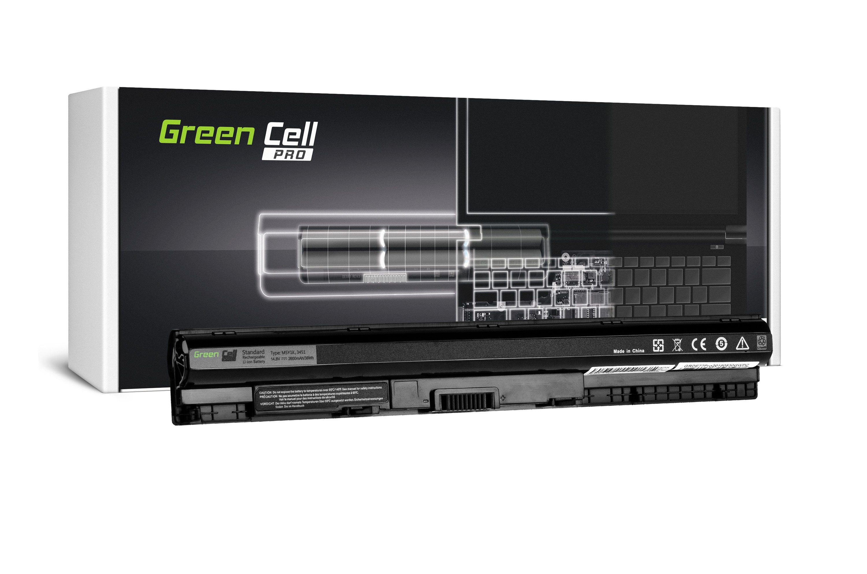 Green Cell PRO Battery for Dell Inspiron 3451 3555 3558 5551 5552 5555 / 14,4V 2600mAh