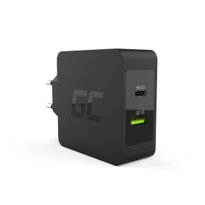 Green Cell Charger USB-C 30W PD with port USB QC3.0 and cable USB-C for Apple MacBook 12, Lenovo Yoga Tab 3 Plus and others