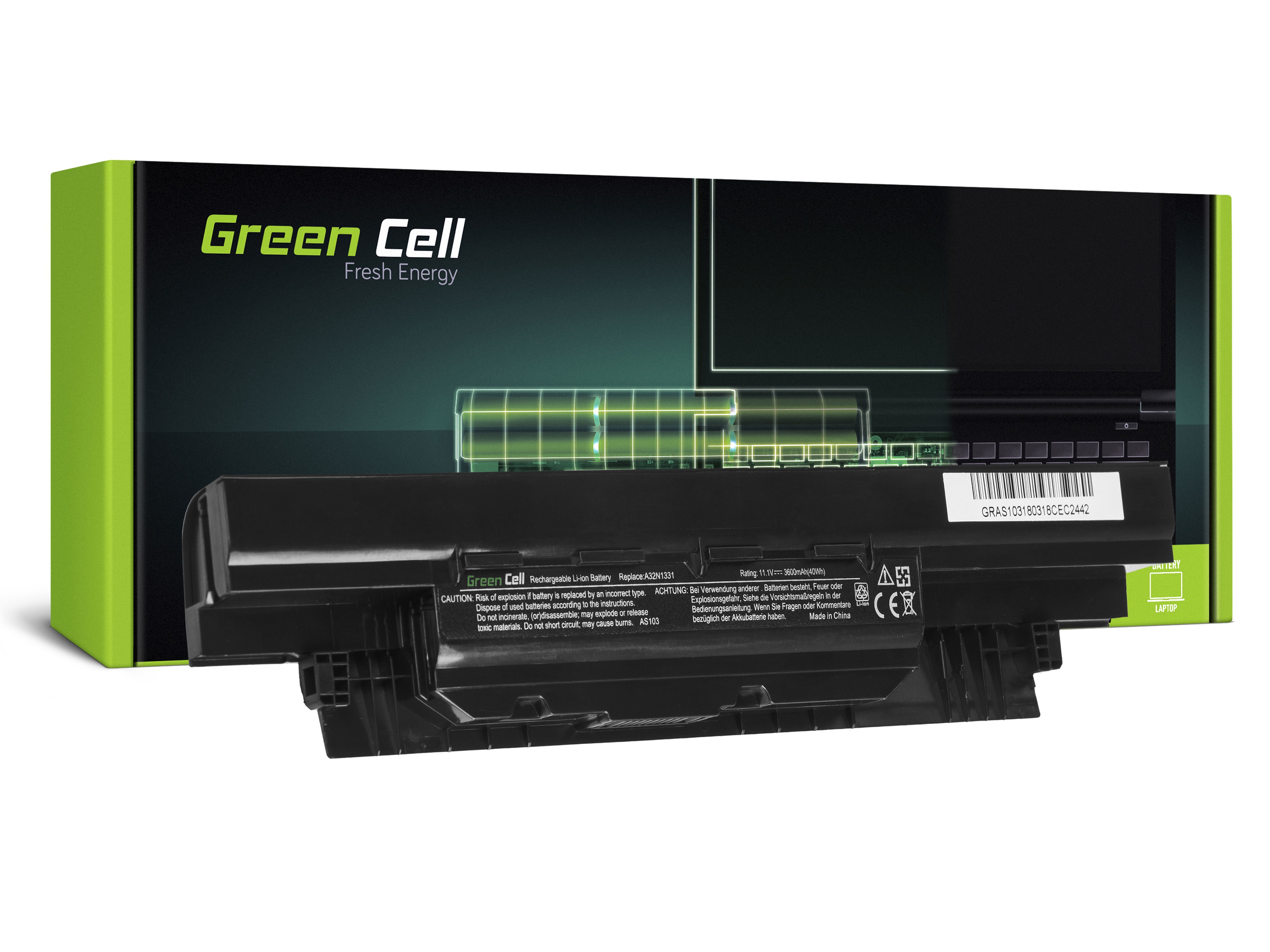 Green Cell Battery for AsusPRO PU551 A32N1331 / 11,1V 3600mAh