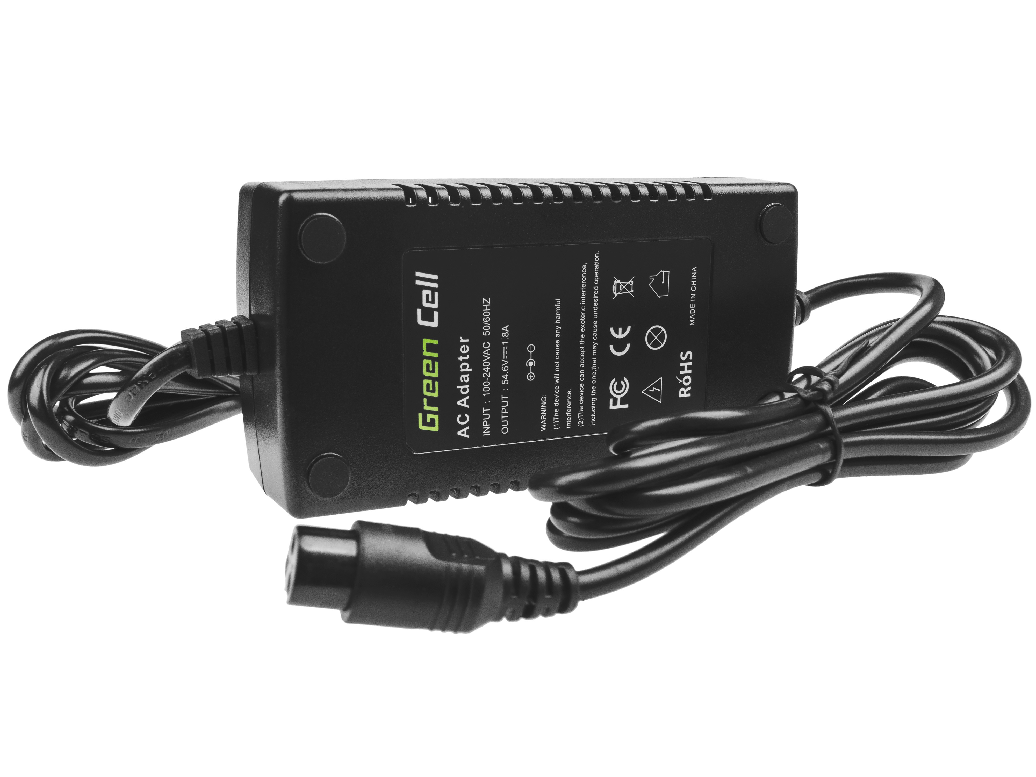 Green Cell Charger 54.6V 1.8A (3 pin) for EBIKE batteries 48V
