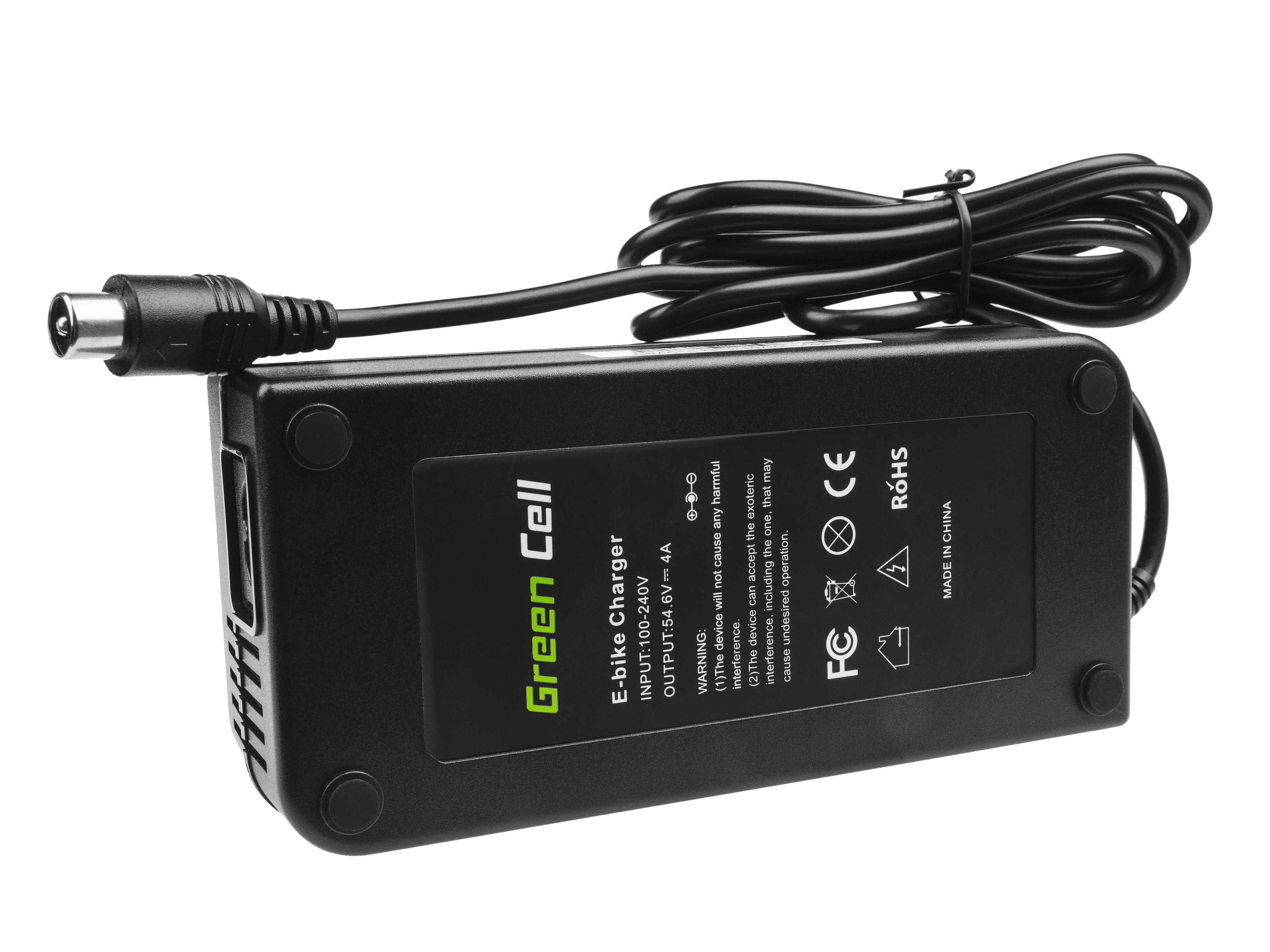 Green Cell Charger 54.6V 4A (RCA) for EBIKE batteries 48V