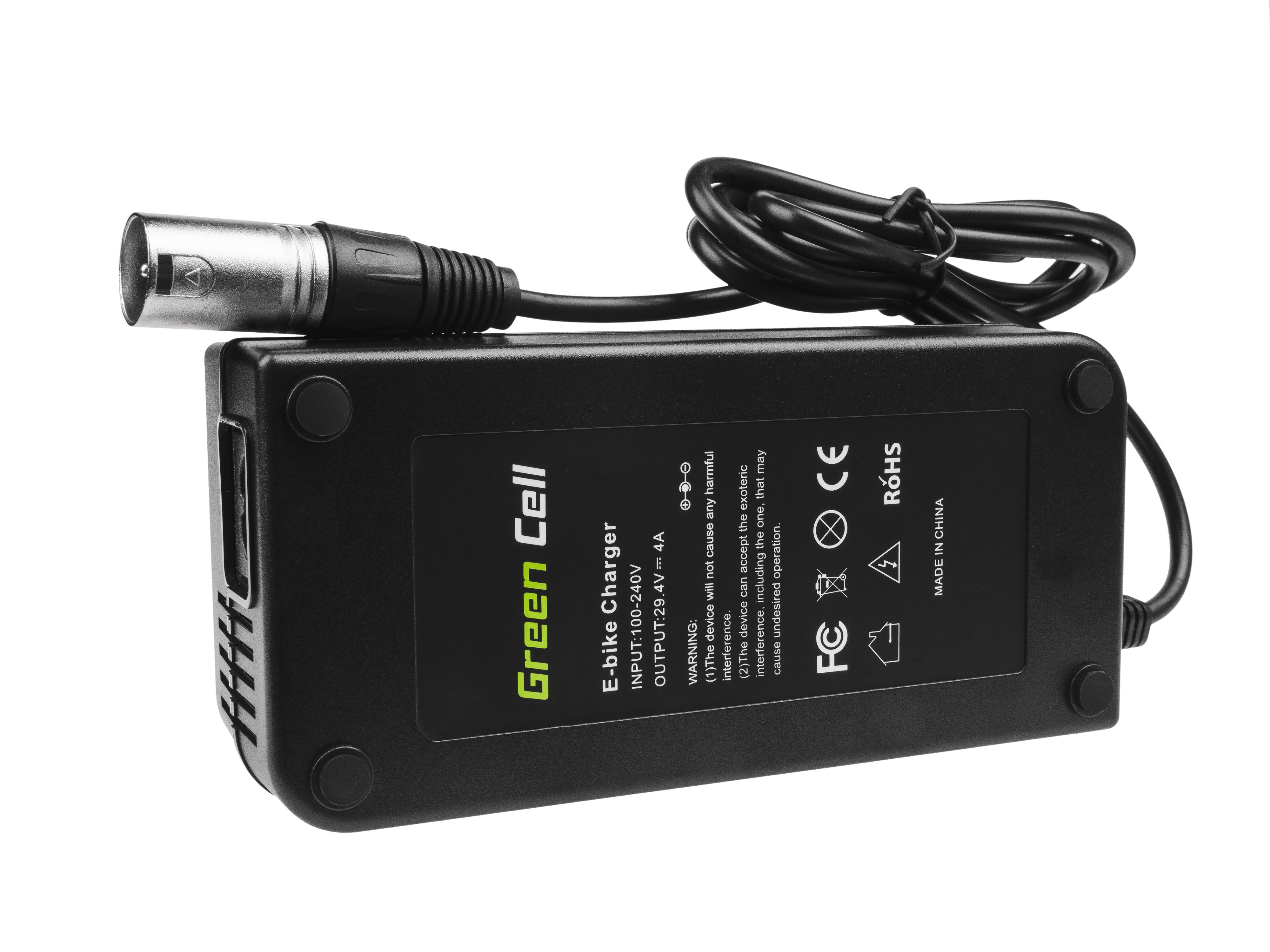 Green Cell Charger 29.4V 4A (Cannon) for EBIKE batteries 24V