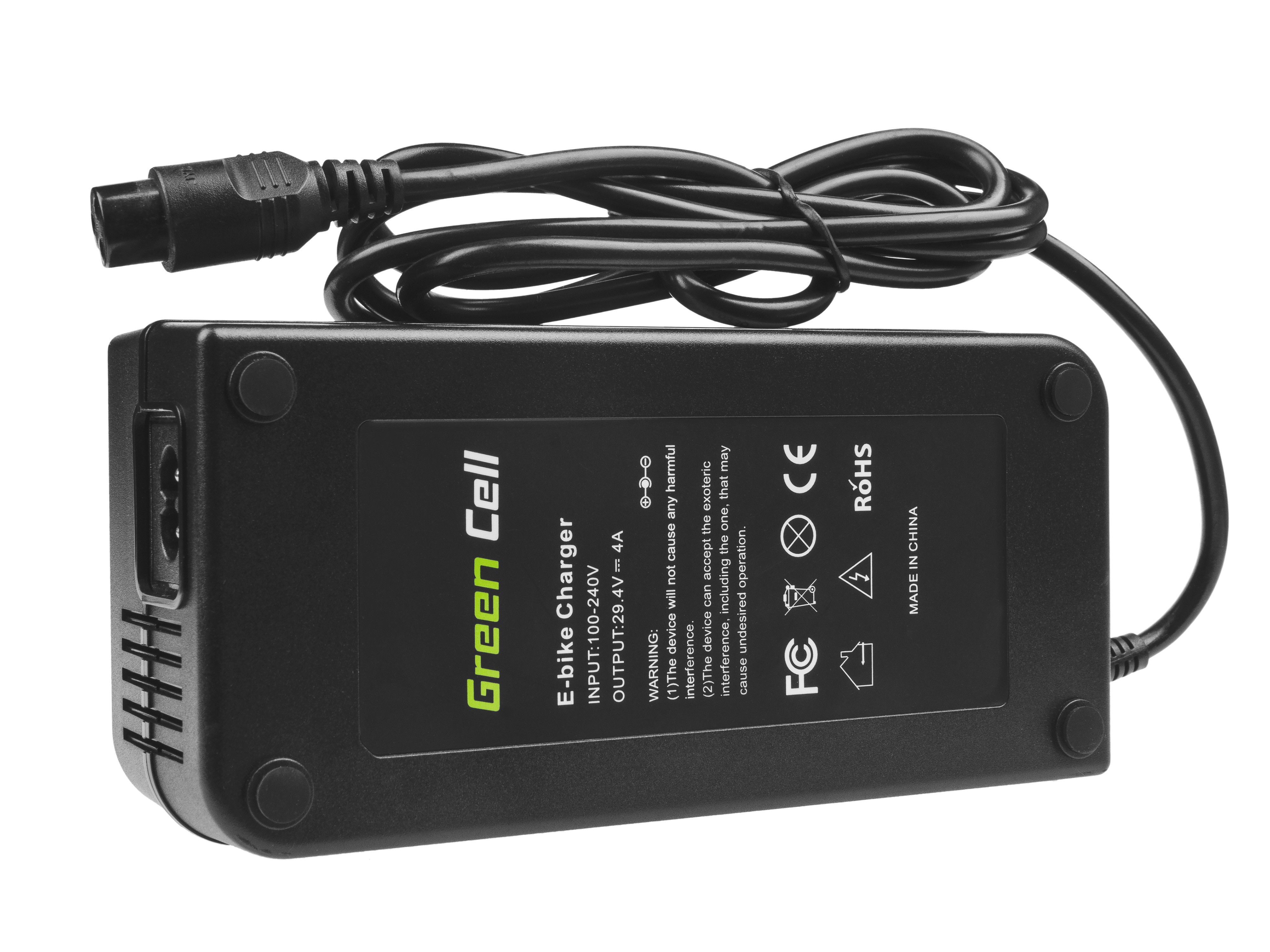 Green Cell Charger 29.4V 4A (3 pin) for EBIKE batteries 24V