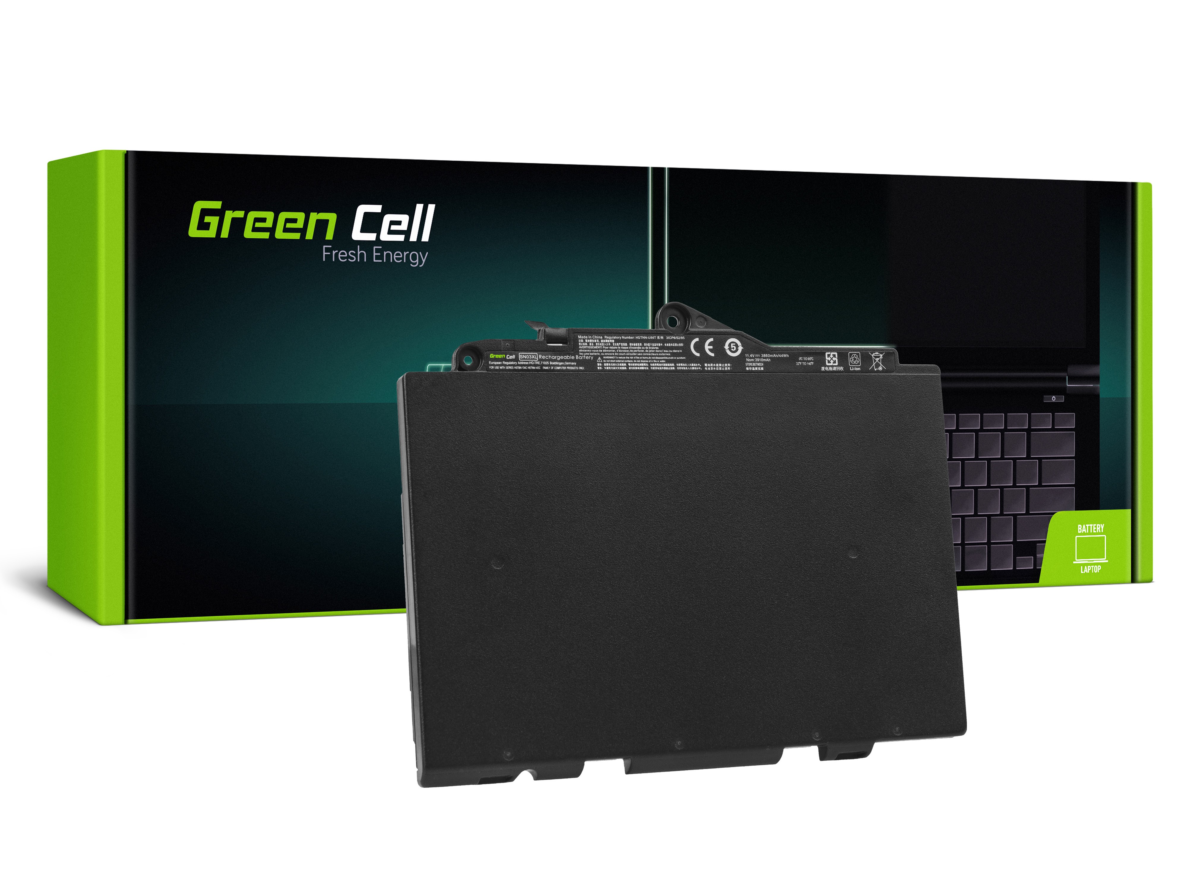 Green Cell Battery for HP EliteBook 725 G3 820 G3 / 11,4V 3850mAh
