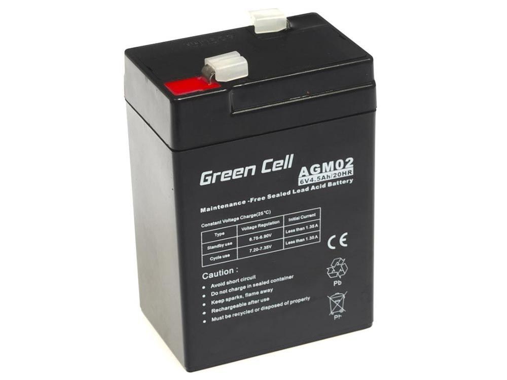Green Cell AGM Battery 6V 4.5Ah