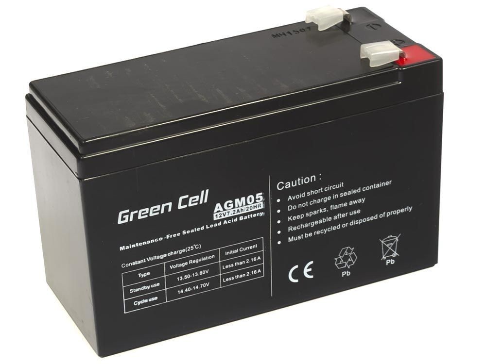 Green Cell AGM Battery 12V 7.2Ah