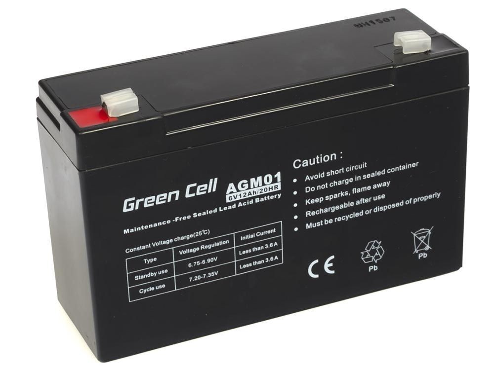 Green Cell AGM Battery 6V 12Ah