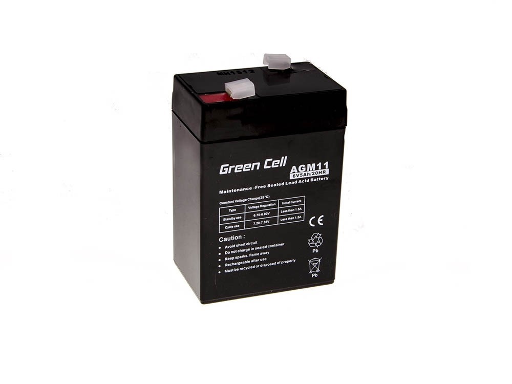 Green Cell AGM Battery 6V 5Ah