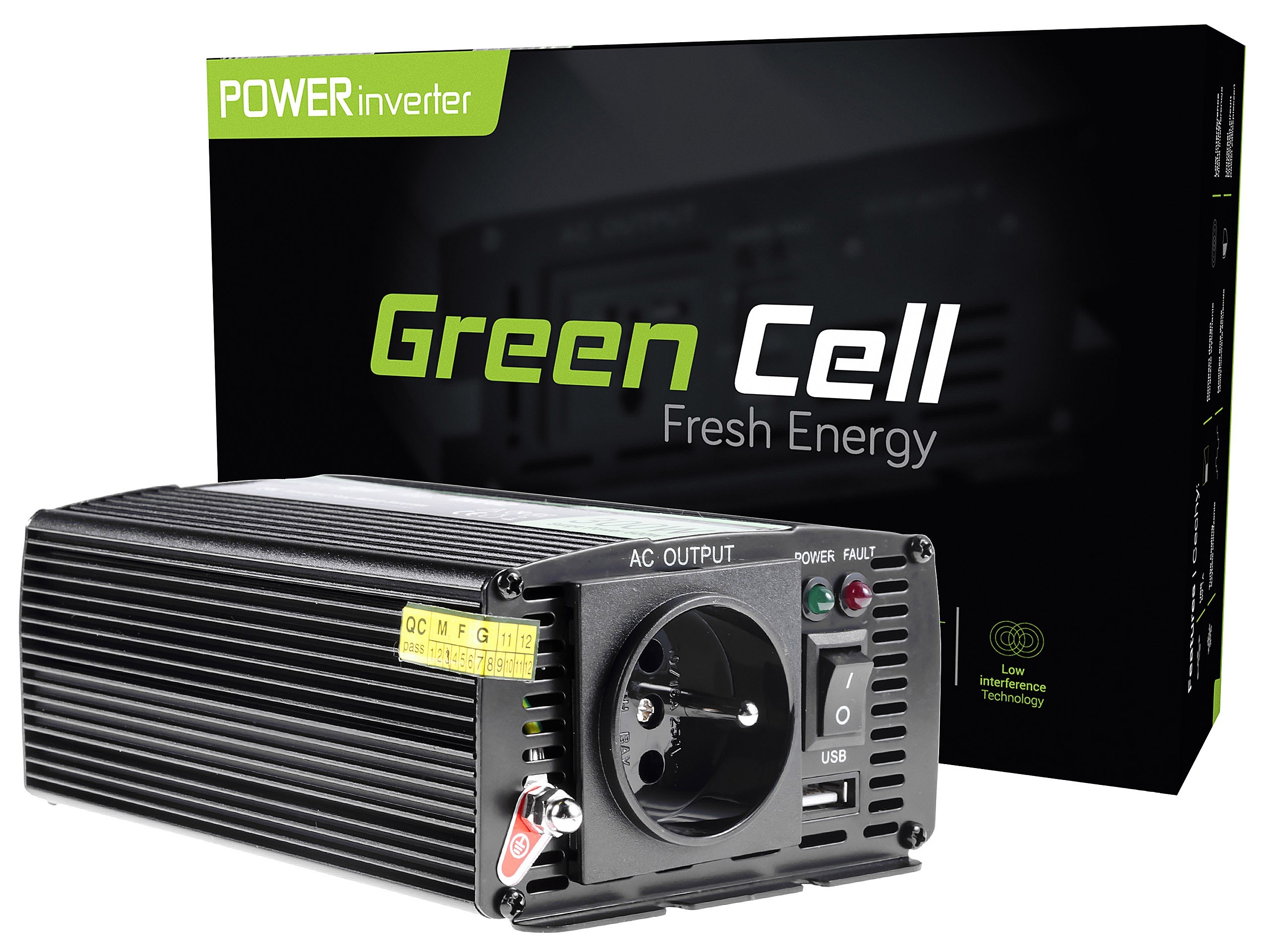 Green Cell ® Voltage Car Inverter 24V to 230V, 300W / 600W