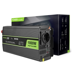 Green Cell ® Voltage Car Inverter 12V to 230V, 1000W/2000W Full Sine Wave