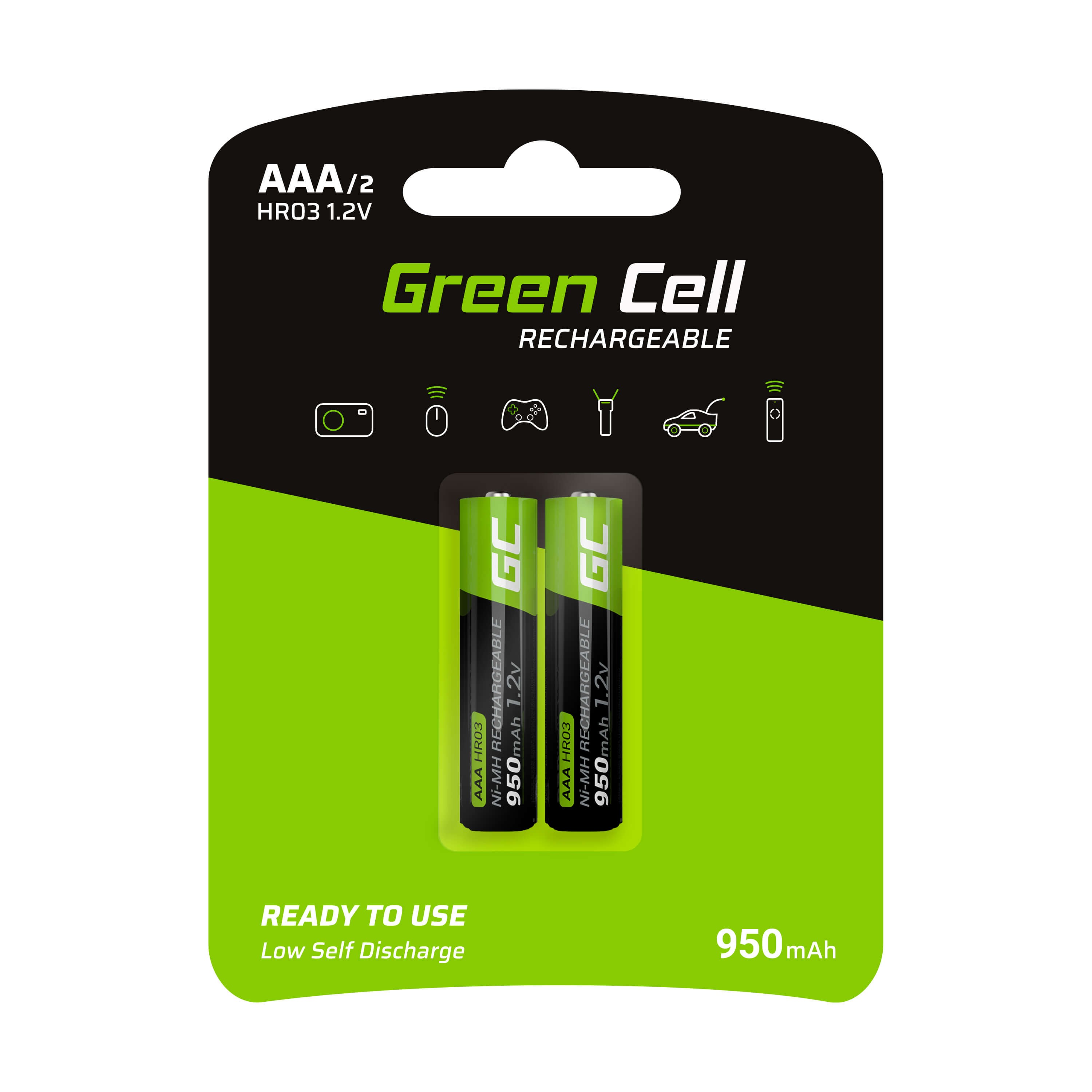 Green Cell 2x Akumulator AAA HR03 950mAh