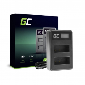 Podwójna ładowarka LC-E17 Green Cell ® do Canon LP-E17, EOS 77D, 750D, 760D, 8000D, M3, M5, M6, Rebel T6i, Rebel T6s