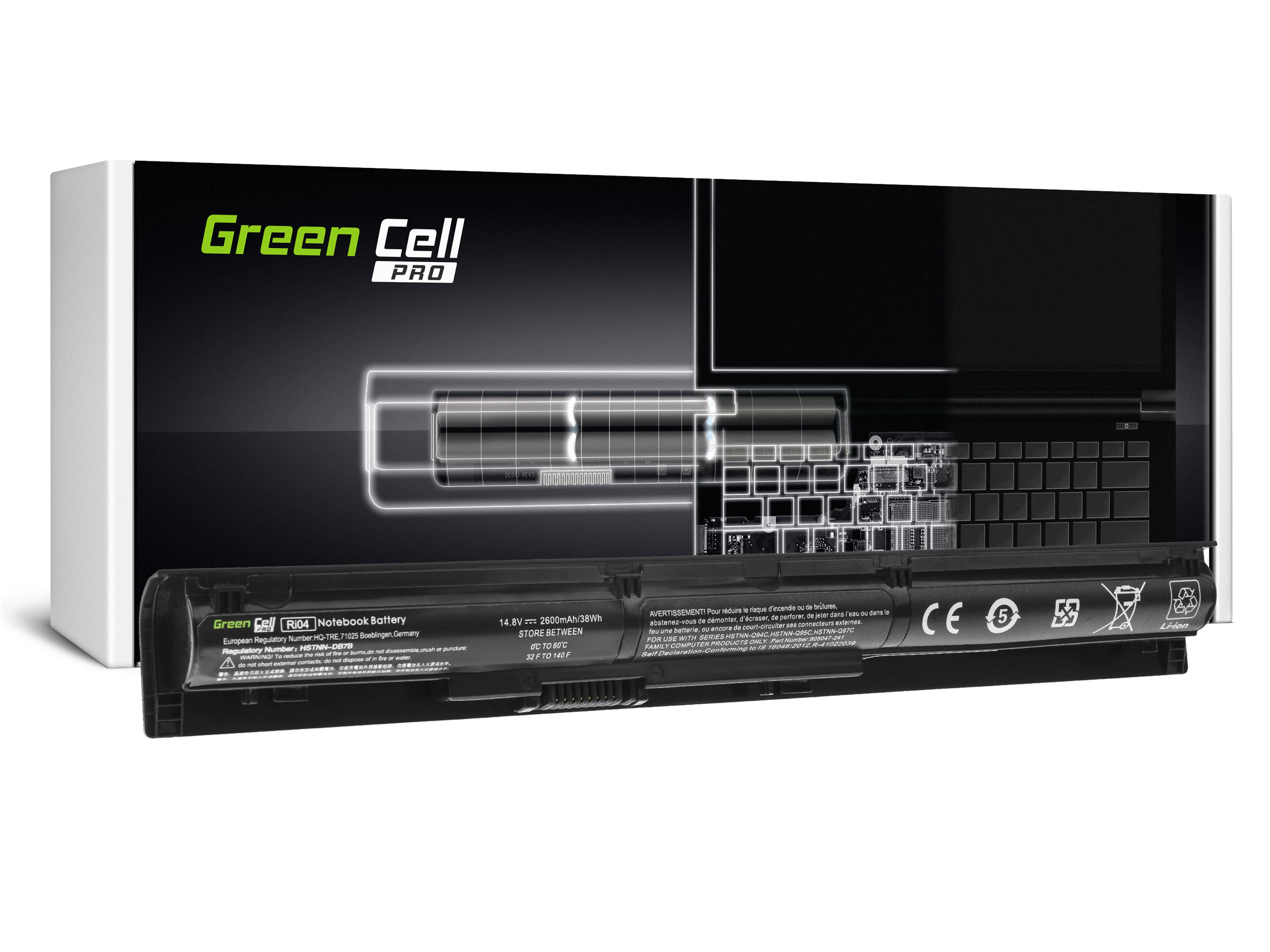 Bateria Green Cell PRO RI04 805294-001 do HP ProBook 450 G3 455 G3 470 G3