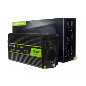Przetwornica Green Cell® 12V na 230V Czysta sinusoida 500W