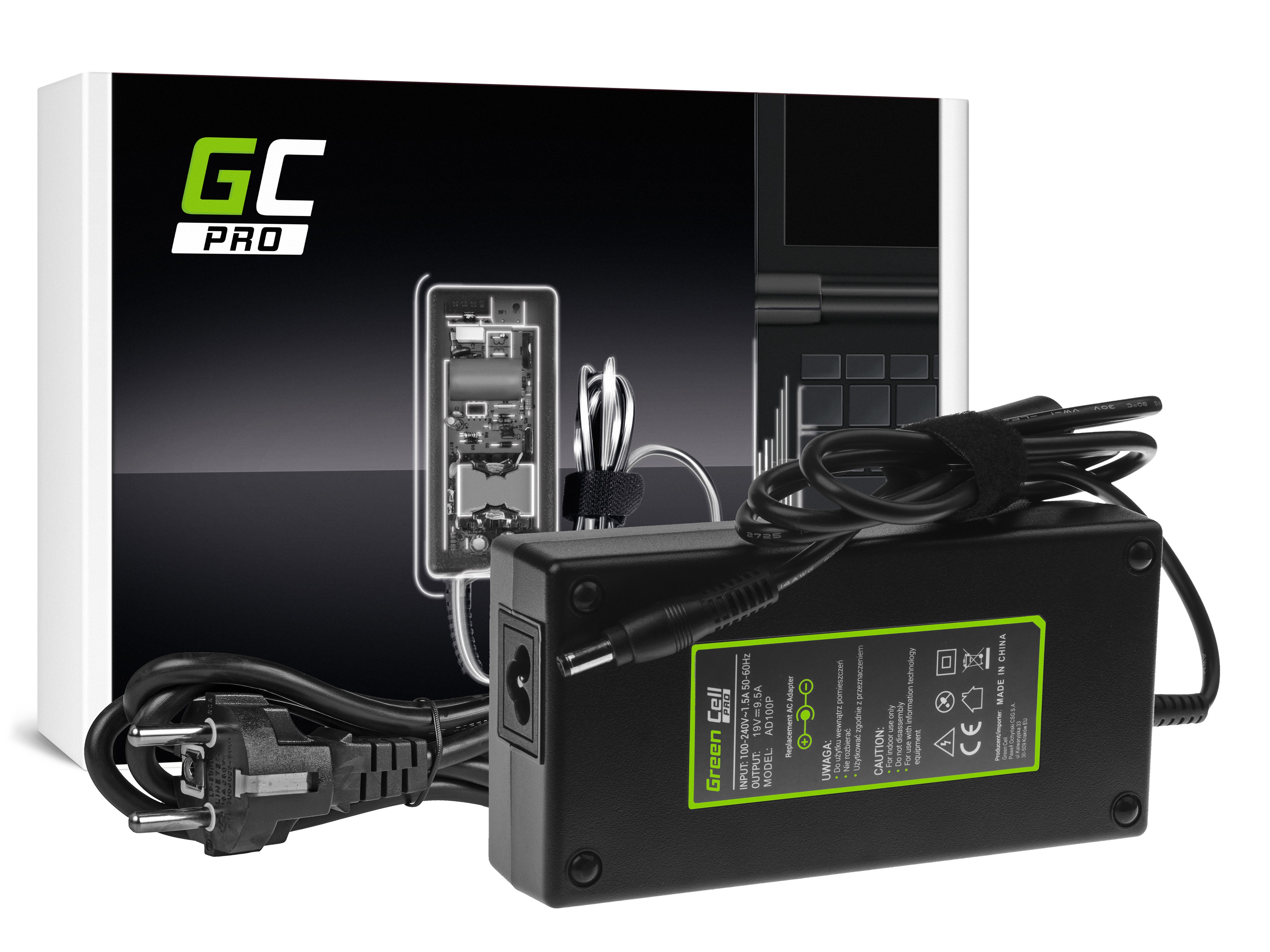 Zasilacz Ładowarka Green Cell PRO 19V 9.5A 180W do MSI GT60 GT70 GT680 GT683 Asus ROG G75 G75V G75VW G750JM G750JS