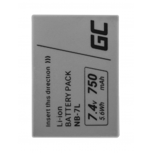 Bateria Green Cell ® NB-7L NB7L do Canon PowerShot G10, G11, G12, SX30 IS 7.4V 750mAh