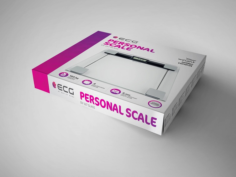 Bathroom scale ECG OV127Glass