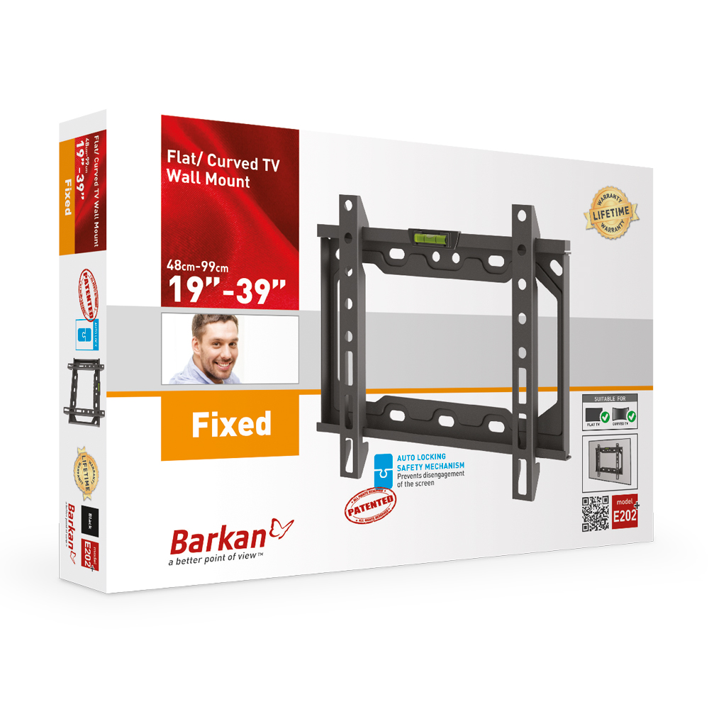 Wall mount BARKAN E202+.B (13"-39")