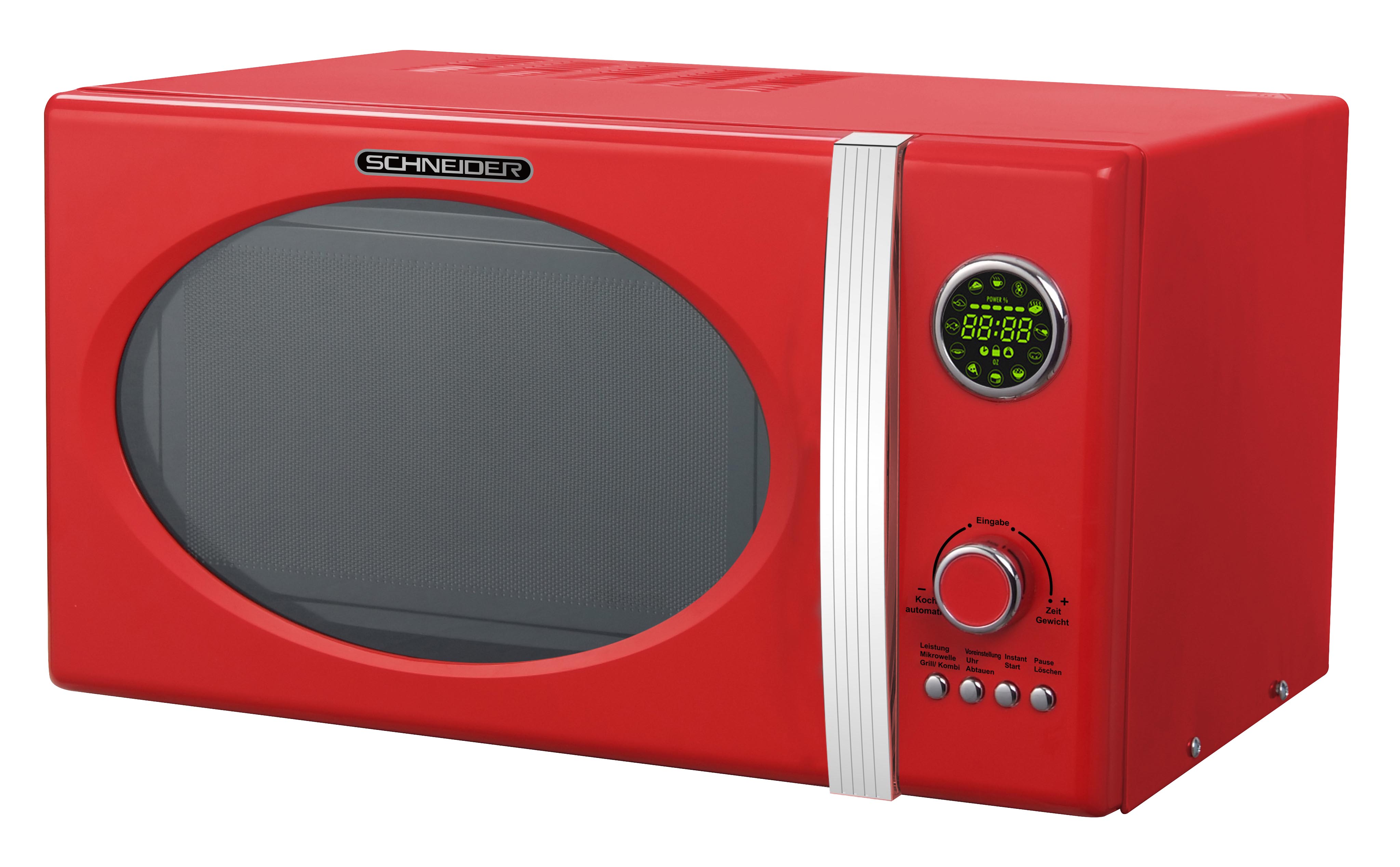 Retro Microwave oven SCHNEIDER MW823G FR, ferrari red