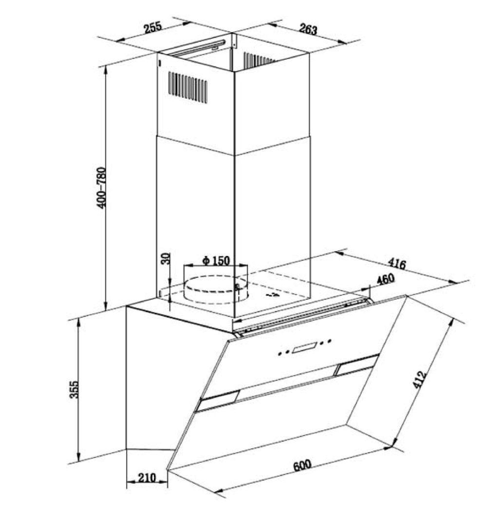 Cooker hood PKM 9060WH