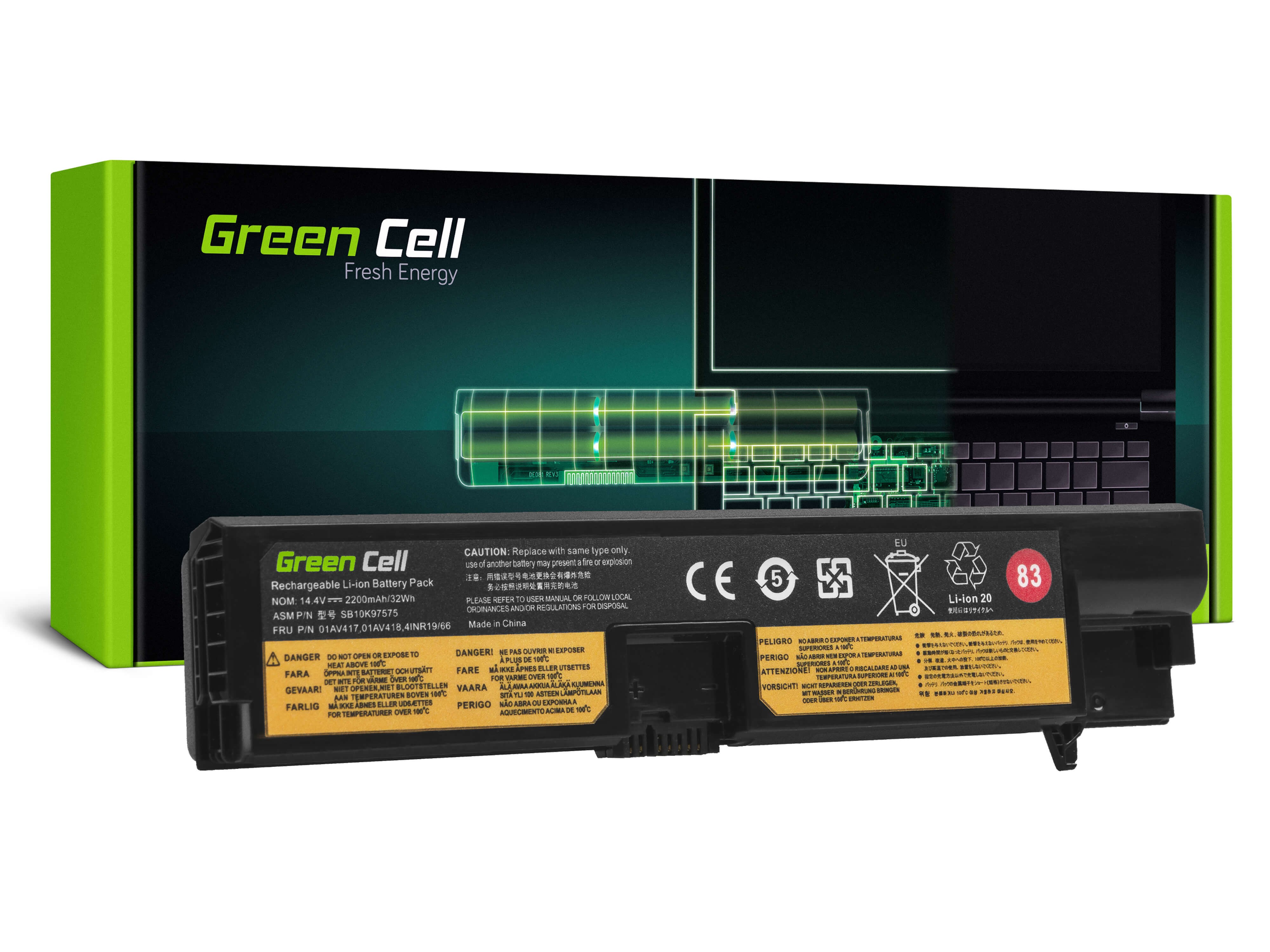 Bateria Green Cell do Lenovo ThinkPad E570 E570c E575