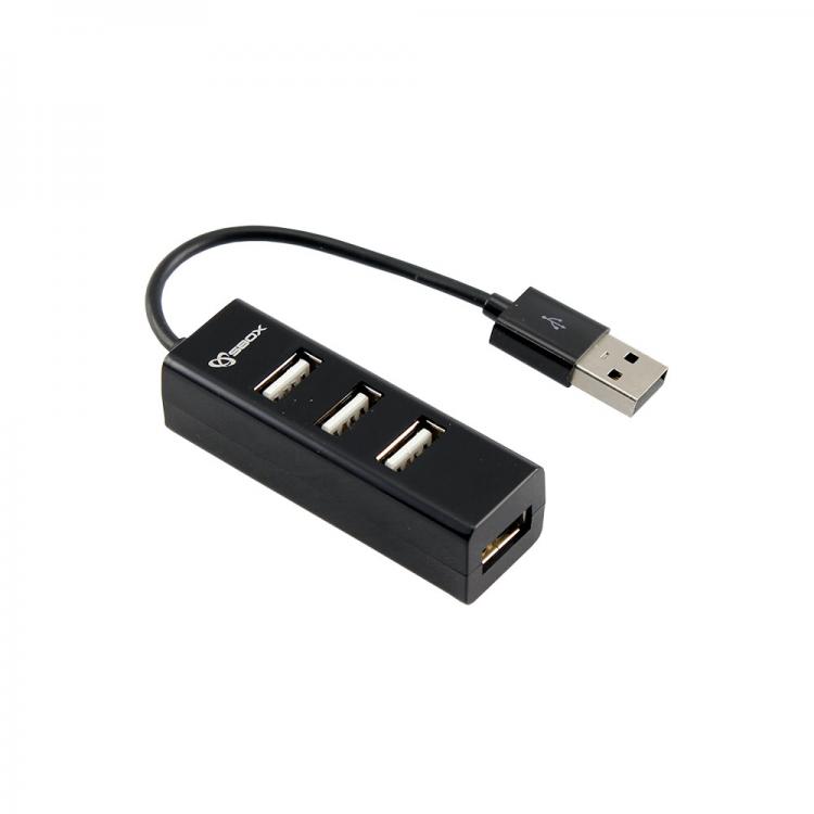 Sbox USB 4 Ports USB HUB H-204 black