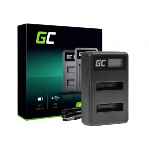 Podwójna ładowarka LI-50C Green Cell ® do Olympus LI-50B, SZ-15 SZ-16 Tough 6000 8000 TG-810 TG-820 TG-830 TG-850 VR-370 XZ-1