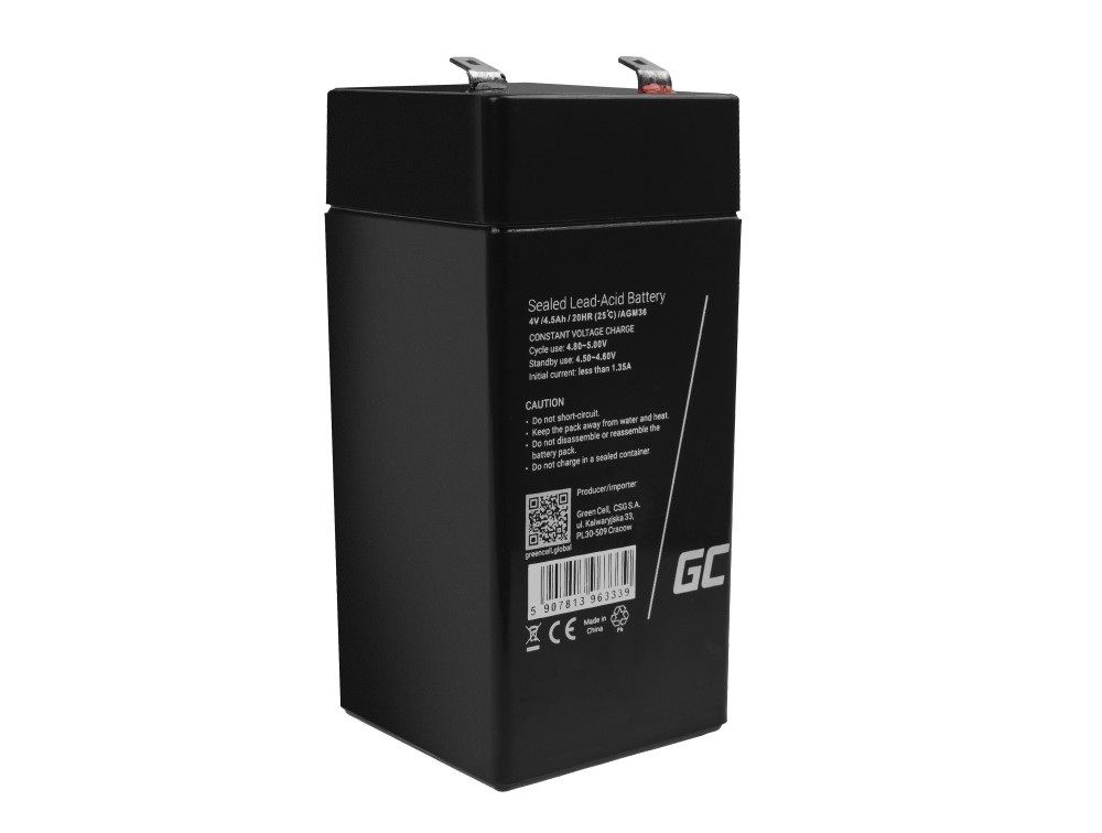 Battery AGM VRLA Green Cell 4V 4.5Ah