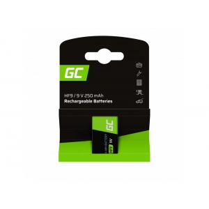 Battery 1x 9V HF9 Ni-MH 250mAh Green Cell