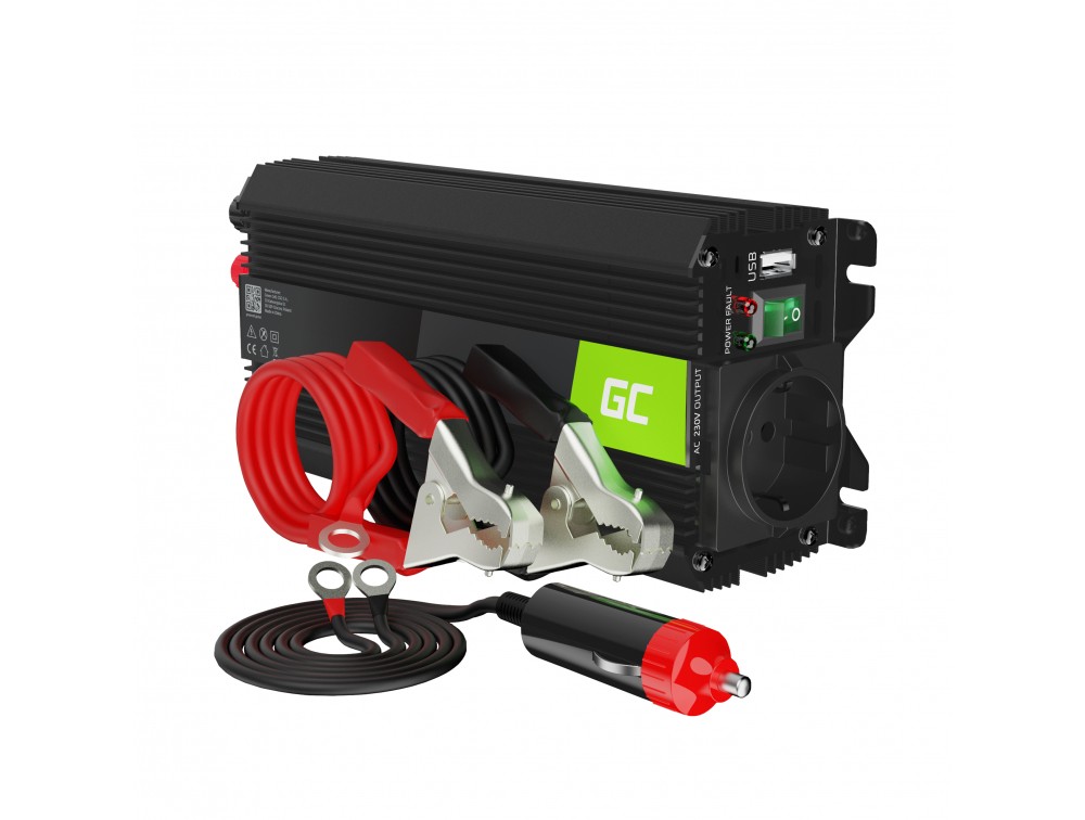 Green Cell® Car Power Inverter Converter 24V to 230V 500W/1000W with USB