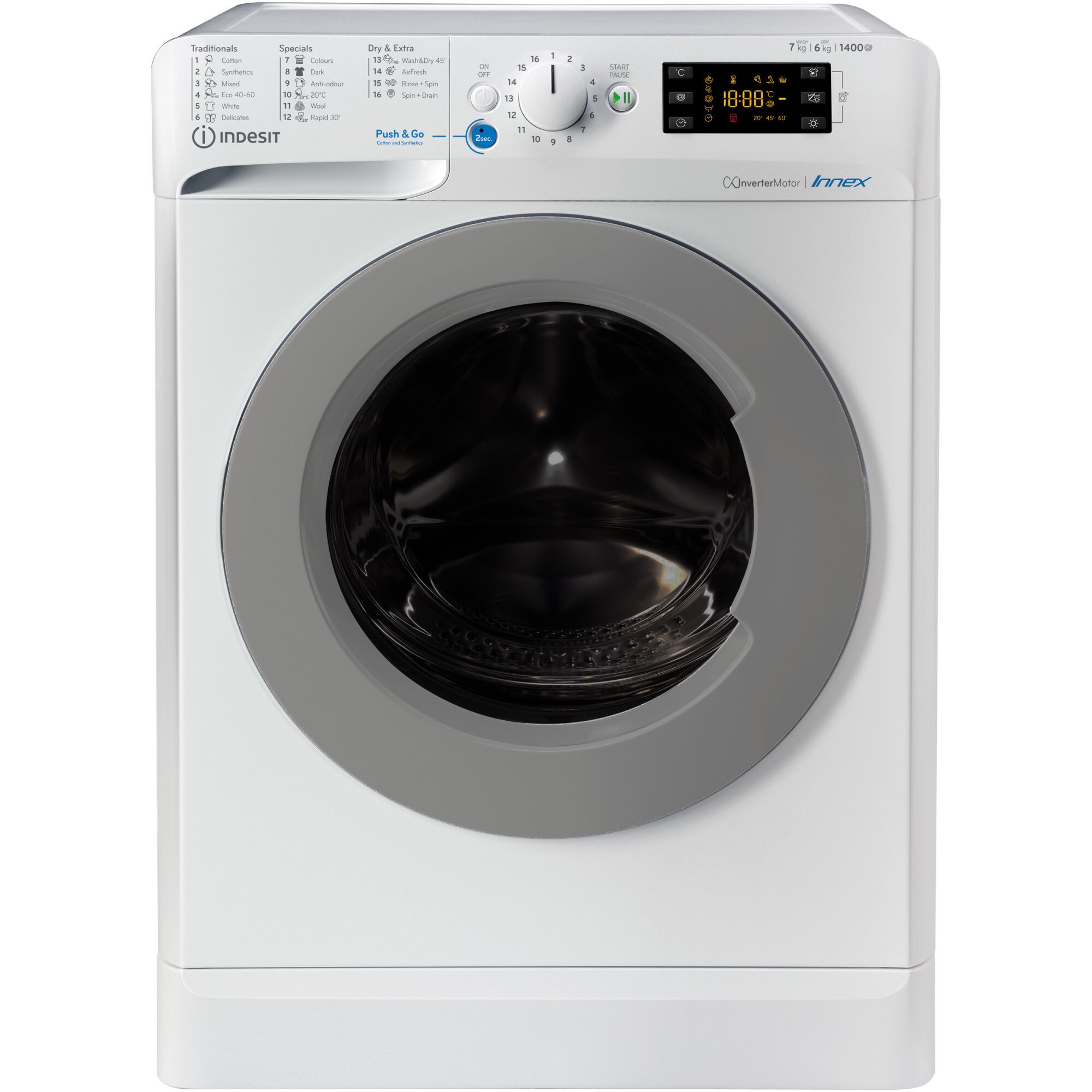 Pesumasin-kuivati INDESIT BDE 761483X WS EEN