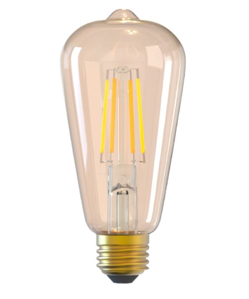 Tellur WiFi Filament Smart Bulb E27, amber, white/warm, dimmer