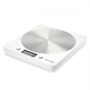 Salter 1036 WHSSDR Disc Electronic Digital Kitchen Scales - White