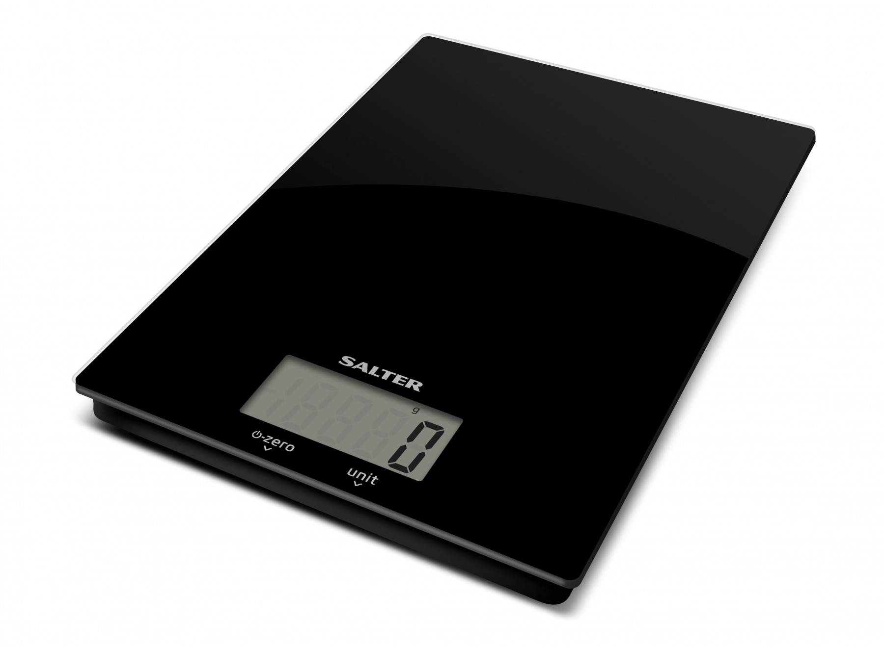 Salter 1170 BKDR Ultra Slim Glass Digital Kitchen Scale - Black