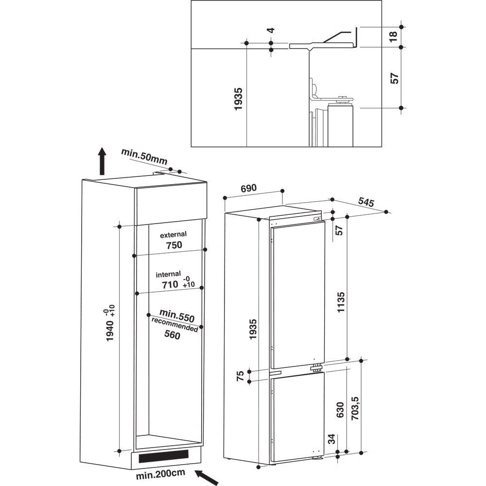 Int. külmik WHIRLPOOL SP40 801 EU1