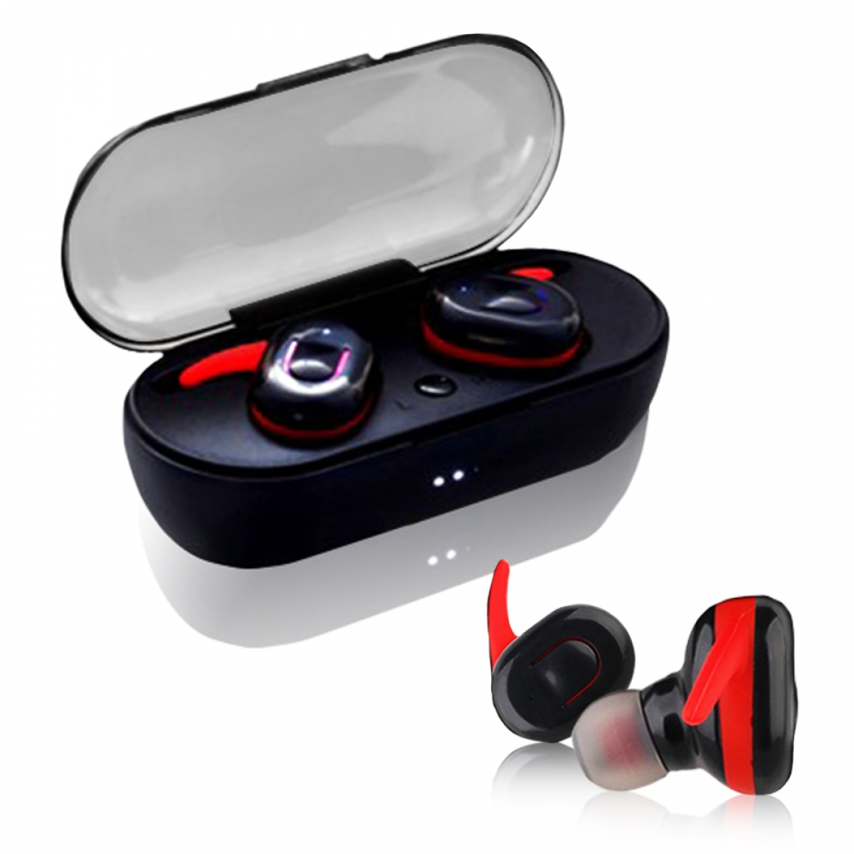 V.Silencer Ture Wireless Earbuds black/red