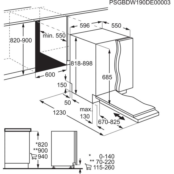 Int. nõudepesumasin AEG FSE83708P